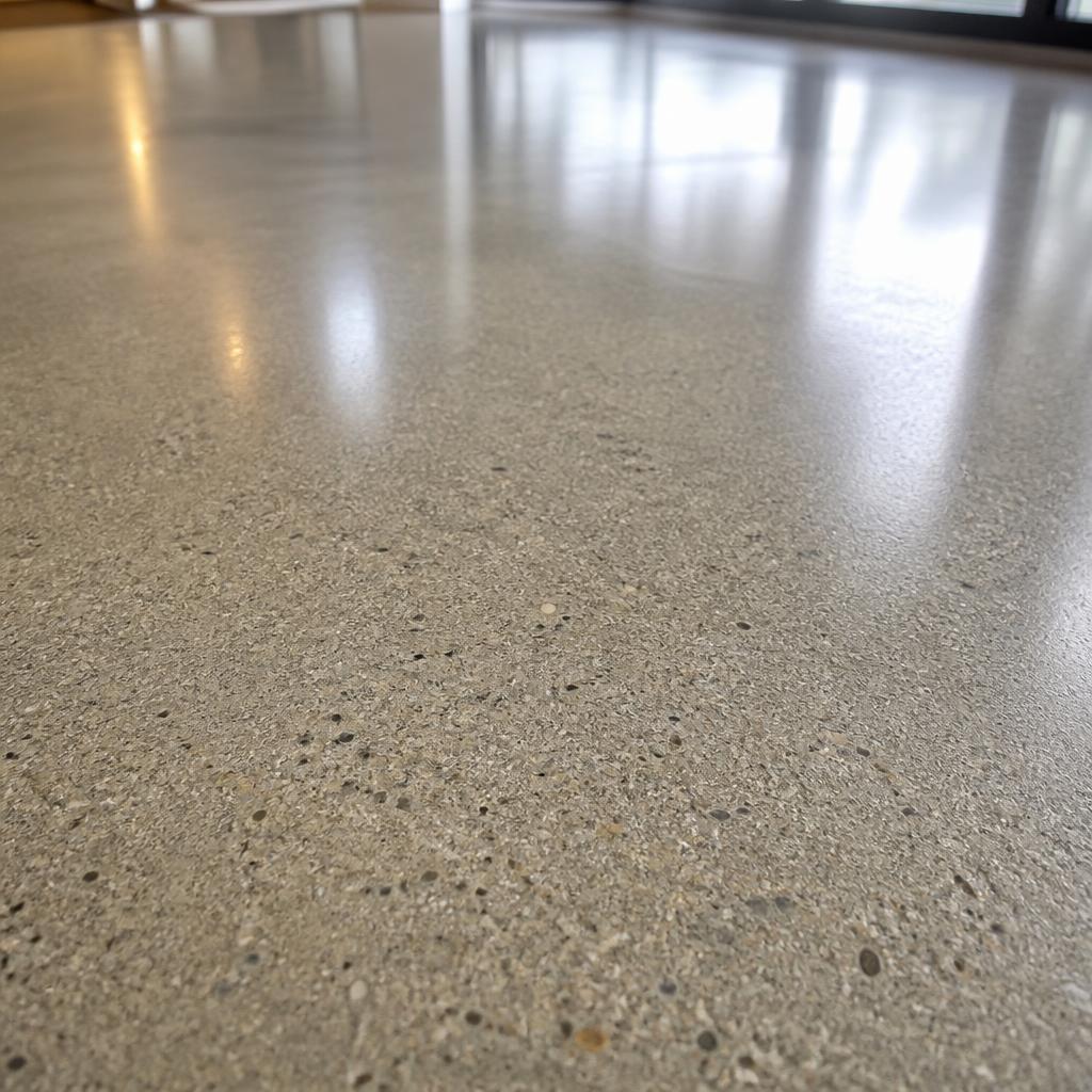 Polished concrete finish close-up